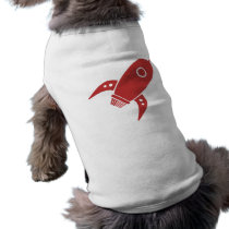 Fat Retro Rocket Ship Red
