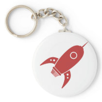 Fat Retro Rocket Ship Red