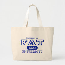 Fat University Canvas Bags