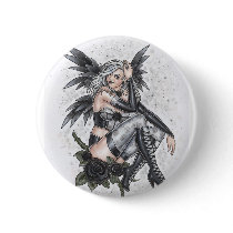 Fatal Rose Angel Button