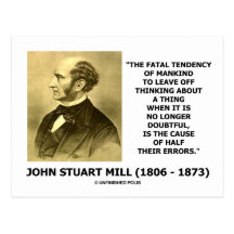 Fatal Tendency Thinking Cause Of Half Their Errors Post Card