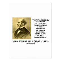 Fatal Tendency Thinking Cause Of Half Their Errors Post Card