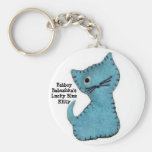 Fatboy Babushka's Lucky Blue Kitty Keychain