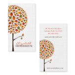 fatfatin Autumn Leaves Pop Tree Business Card business cards