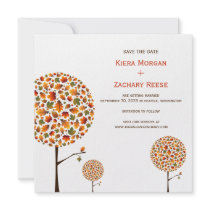 fatfatin Autumn Leaves Pop Tree Save The Date Anno