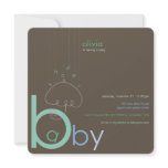fatfatin Baby "a" in B Baby Boy Shower Invitation