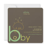 fatfatin Baby "a" in B Mint Baby Shower Invitation