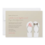 fatfatin Beach Pink Flip Flops Wedding Invitation