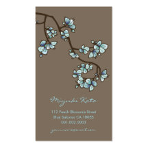 fatfatin Blue Peach Blossoms Business Card