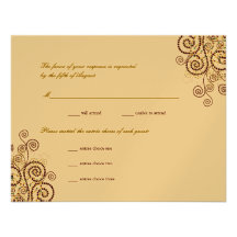 fatfatin Boho Purple Spirals Wedding RSVP Card Personalized Announcements