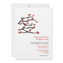 fatfatin Chinese Ai Love Cherry Blossom Wedding Personalised Invites