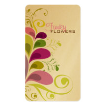 fatfatin Colourful Floral Deco Leaves Profile Card Business Card