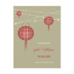 fatfatin Double Happiness Lanterns Save The Date postcards