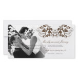 fatfatin Floral Flourish Coffee Wedding Thank You photo cards
