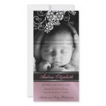 fatfatin Floral Paisley Photo Birth Announcement Personalized Photo Card