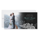fatfatin Floral Paisley White Wedding TQ Card photo cards