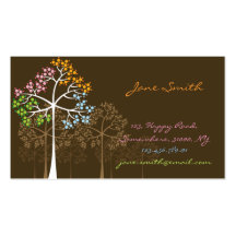 fatfatin Four Seasons Trees Custom Business Cards