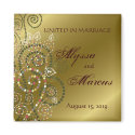 fatfatin Green Boho Spirals Gold Save The Date magnets