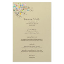 fatfatin Groovy Flower Garden Wedding Menu