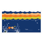fatfatin Kissing Fish + Coral Wave 2 Place Card business cards