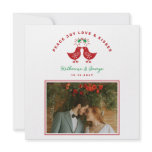 fatfatin Mistletoe Kissing Chicks Holiday Photo Ca invitations