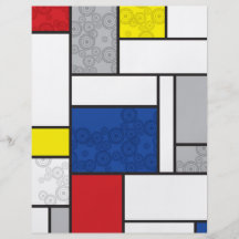 fatfatin Mondrian + Retro Circles Custom Flyer