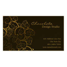 fatfatin Ornamental Gold Spiral Vine Profile Card Business Card Templates