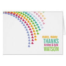 fatfatin Rainbow Heart Sprinkles Thank You Card