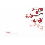 fatfatin Red Sakuras Double Happiness Guest Place Business Card Templates