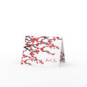 fatfatin Red Sakuras Flower Zen Thank You Card