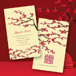 fatfatin Red Sakuras Oriental  Zen Profile Card business cards