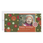 fatfatin Retro Holiday Dots Greeting Photo Card photo cards