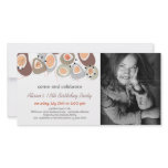 fatfatin Retro Pebbles Birthday Photo Invite photo cards