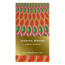 fatfatin Scalloped Fan Gold Custom Profile Card Business Card