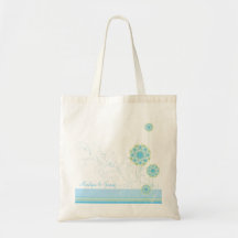 fatfatin Snow Flower Swirls Blue Wedding Bag