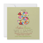 fatfatin Spring Flowers Baby Girl Announcement invitations