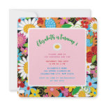 fatfatin Spring Flowers Garden Birthday Invite invitations