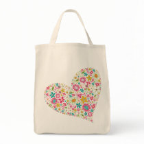 fatfatin Spring Flowers Heart Custom Bag