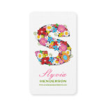 fatfatin Spring Flowers "S" Monogram Profile Card business cards