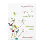 fatfatin Summer Birds And Swirls Save The Date postcards