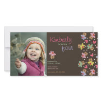 fatfatin Sweet Cherry Cupcakes Birthday Invite Personalised Photo Card