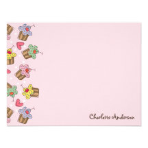 fatfatin Sweet Cherry Cupcakes Thank You Note Personalised Invite