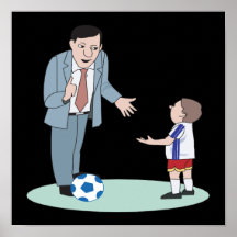Father And Son Soccer Print