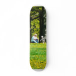 Father and Son Under the Trees skateboards