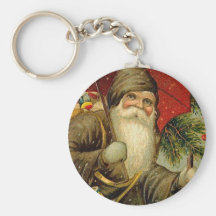 Father Christmas - Vintage Art Key Chains