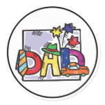 Father Day "Dad" card stickers