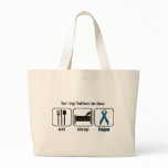 Father-in-law Eat Sleep Hope - Colon Cancer bags