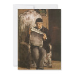 Father Of The Artist Reading by Paul Cézanne invitations