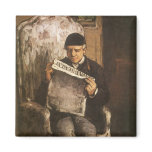 Father Of The Artist Reading by Paul Cézanne magnets