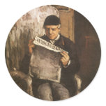 Father Of The Artist Reading by Paul Cézanne stickers
